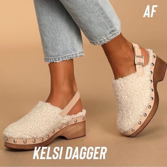 KELSI DAGGER BROOKLYN WAREHOUSE BISCOTTI SLINGBACK CLOG NEW 9.5 - Picture 1 of 9